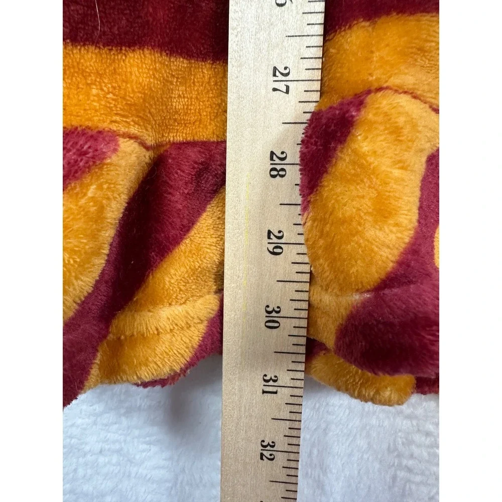 Harry Potter Gryffindor Robe Girls L 10/12 Gold Maroon Striped Hooded Fleece